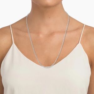 Silver Plated Cable Chain Necklace New 24in